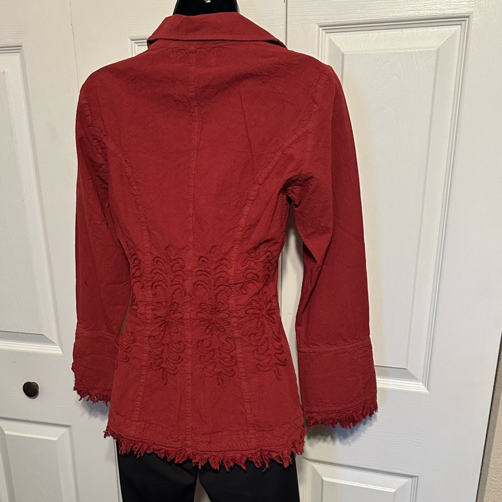 NWT Gretty Zueger Maroon Embroidered Blouse - Women’s XL - Picture 3 of 6